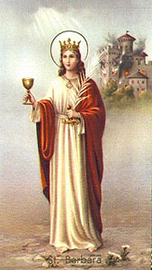 Saint Barbara chaplet information